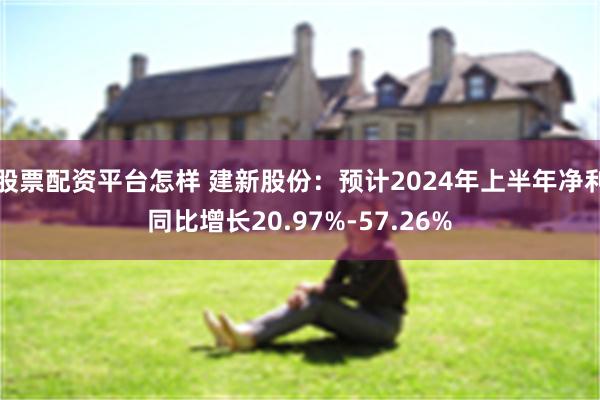 股票配资平台怎样 建新股份：预计2024年上半年净利同比增长20.97%-57.26%