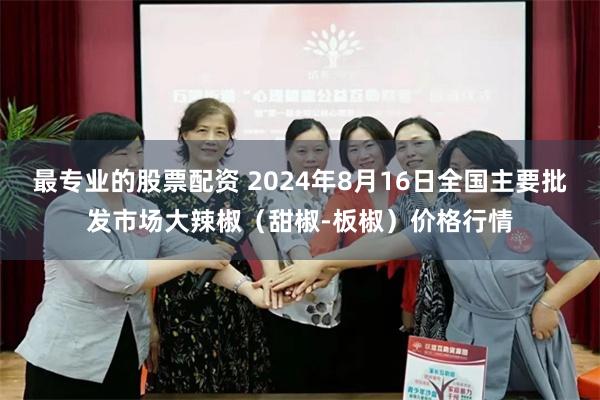 最专业的股票配资 2024年8月16日全国主要批发市场大辣椒（甜椒-板椒）价格行情