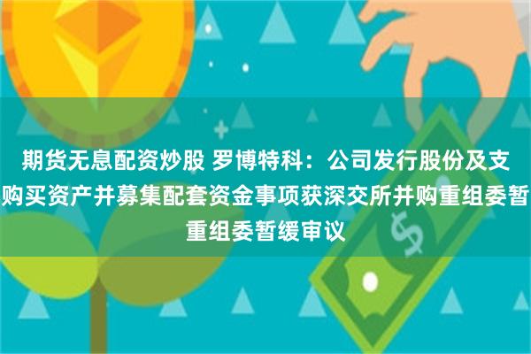 期货无息配资炒股 罗博特科：公司发行股份及支付现金购买资产并募集配套资金事项获深交所并购重组委暂缓审议