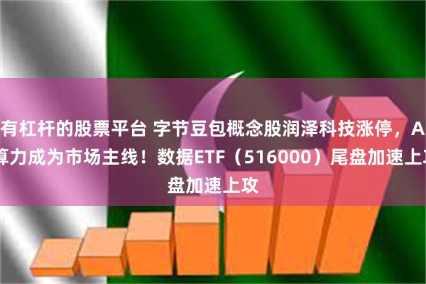 有杠杆的股票平台 字节豆包概念股润泽科技涨停，AI算力成为市场主线！数据ETF（516000）尾盘加速上攻