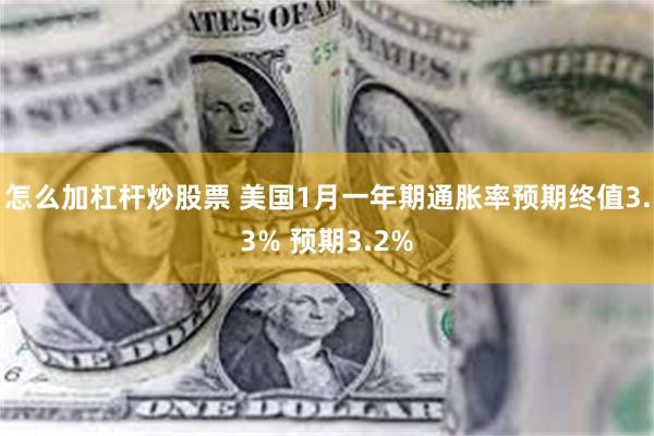 怎么加杠杆炒股票 美国1月一年期通胀率预期终值3.3% 预期3.2%